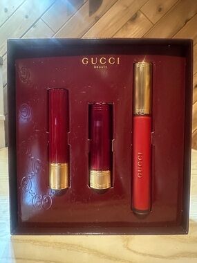 Gucci Beauty Red Lipstick & Lip Gloss Gift Set